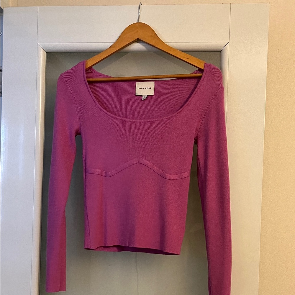 Purple Long Sleeve Top